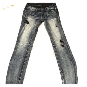 Women’s Skinny Jeans - Buckle Black